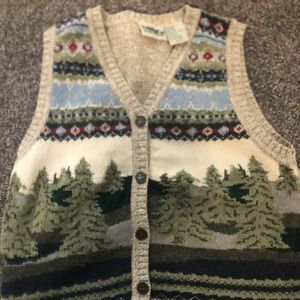 Vintage northern reflections forest vest - medium